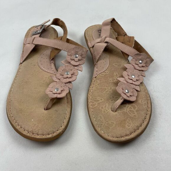 BOC b.o.c Almira Flower T-Strap Thong Flat Sandals Blush Pink Size 8M Z39898 - Picture 2 of 8